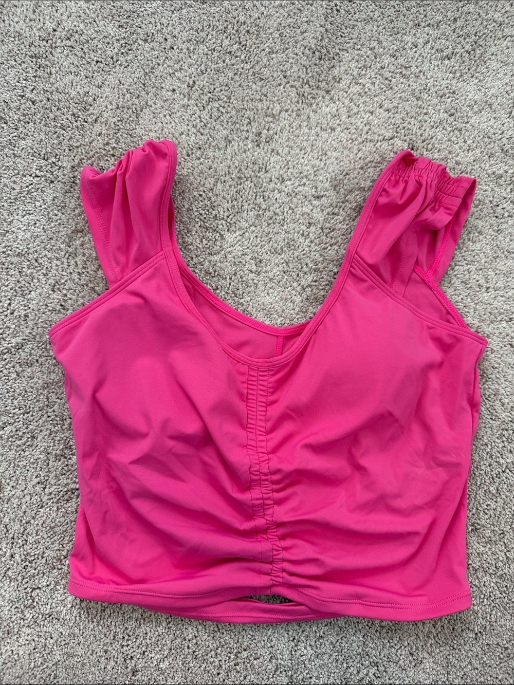 Care Label Hot Pink bra Top with White Lining